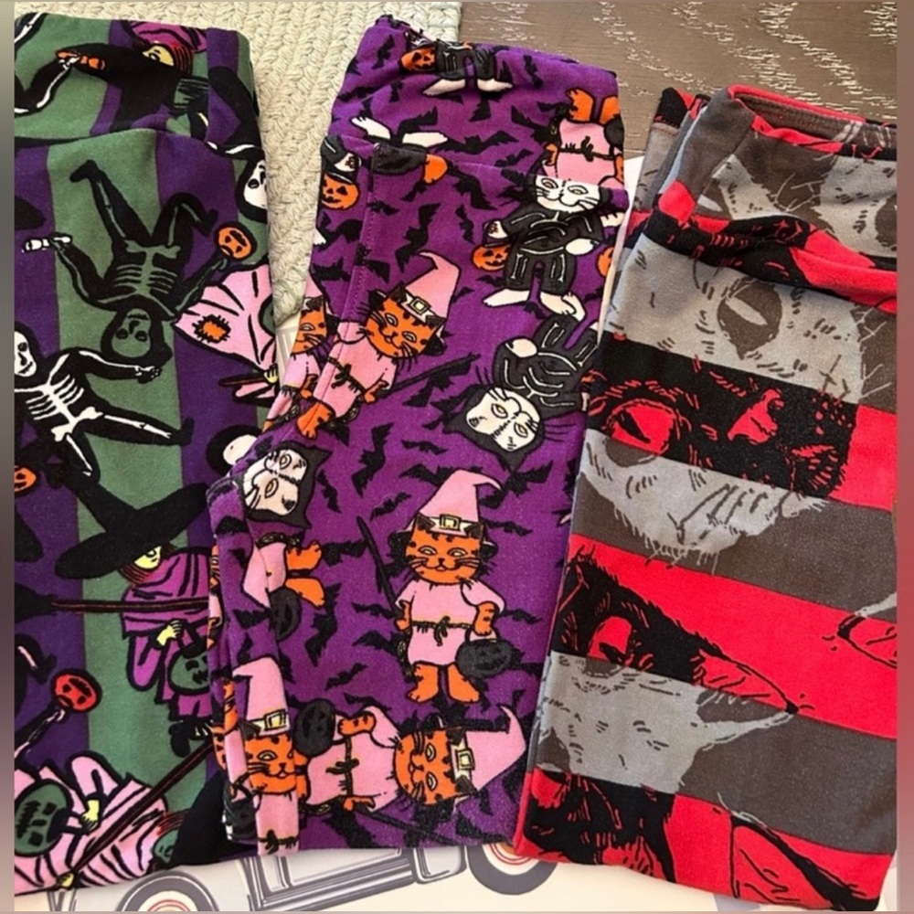 5 pair LuLaRoe kids Halloween/Fall SM/M (usually fits age/size:  2-6) Leggings.